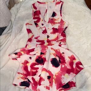 Vibrant Abstract Print Dress/short